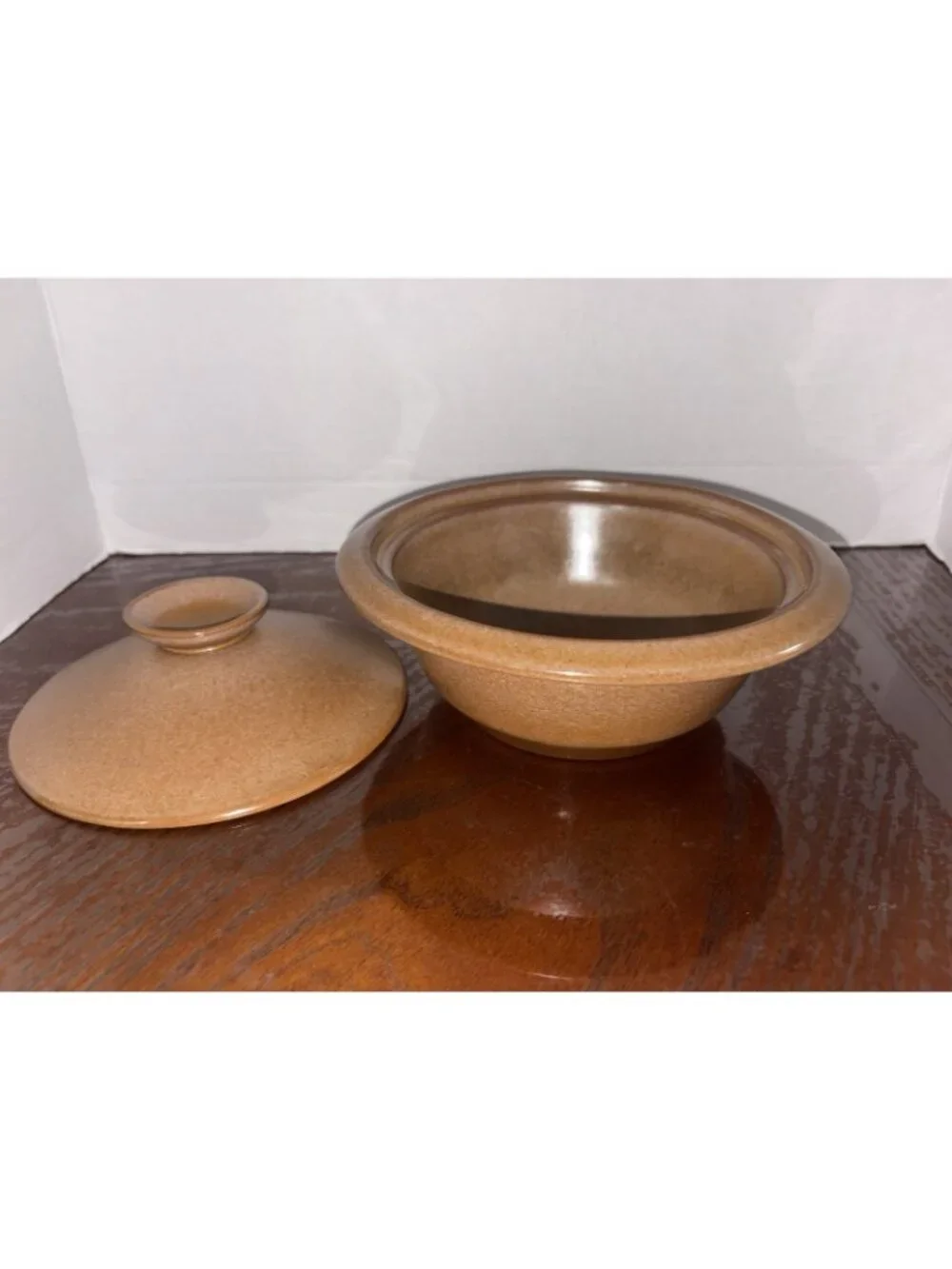 Frankoma Pottery 6U Plainsman Individual Casserole W Lid Desert Gold 7 Inch VNTG